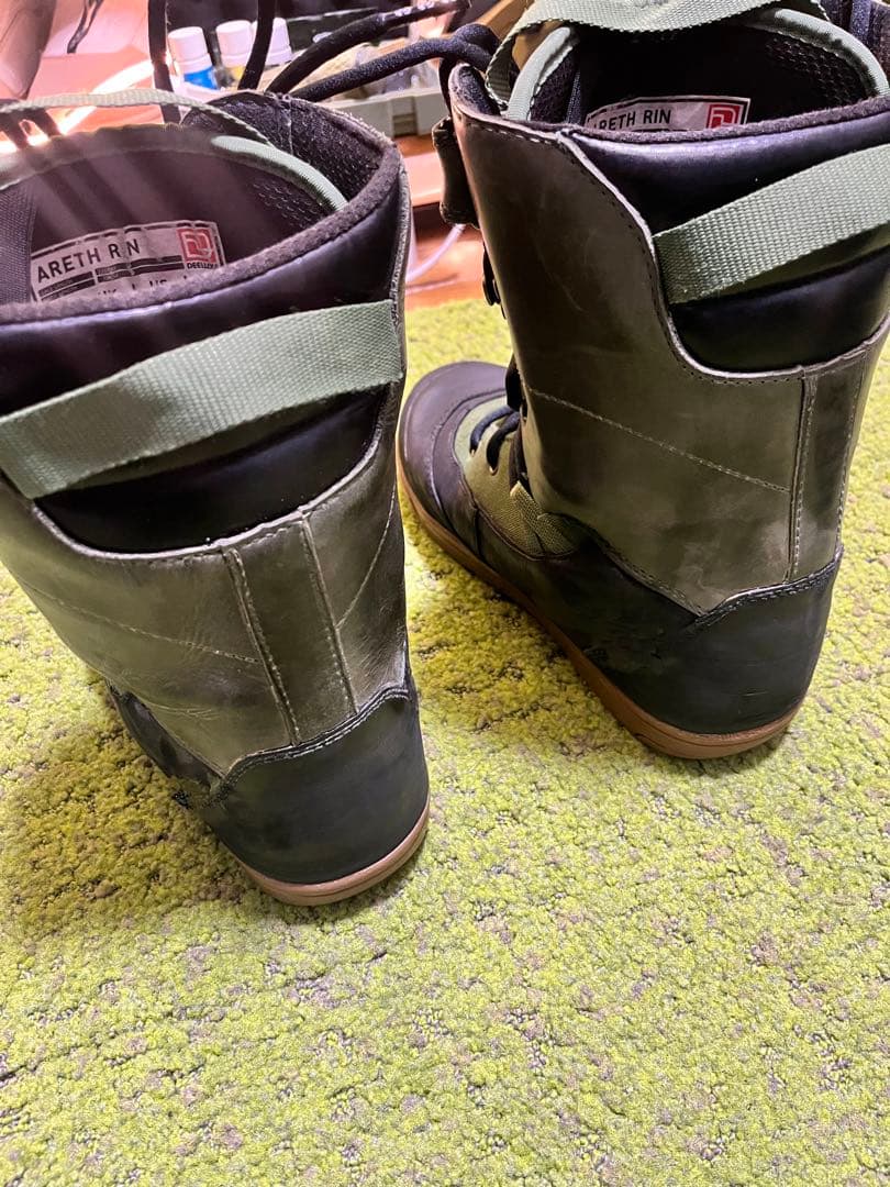 ディーラックスARETH RIN スノーボードブーツ グリーン/ブラック