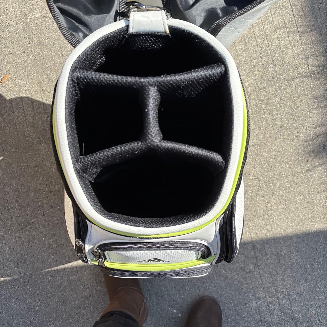 ADIDAS キャディバッグ 白/黒/黄緑　 値下げ