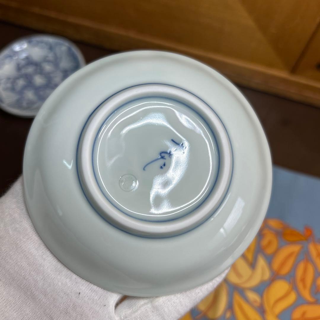 そうた窯　染付花弁紋　小鉢揃と小皿揃　美品