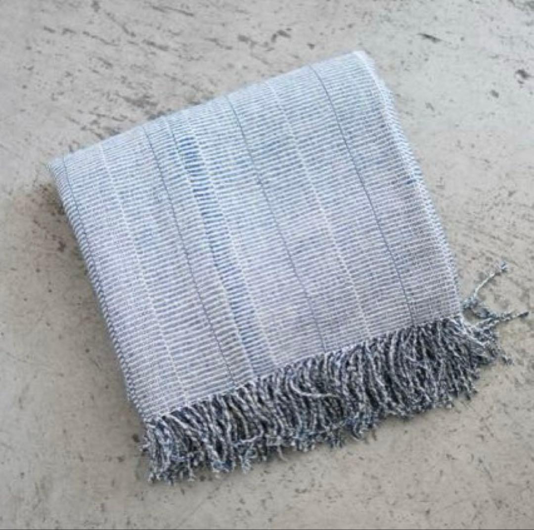 織り物　カレン族　藍染め　クロス　ラグ