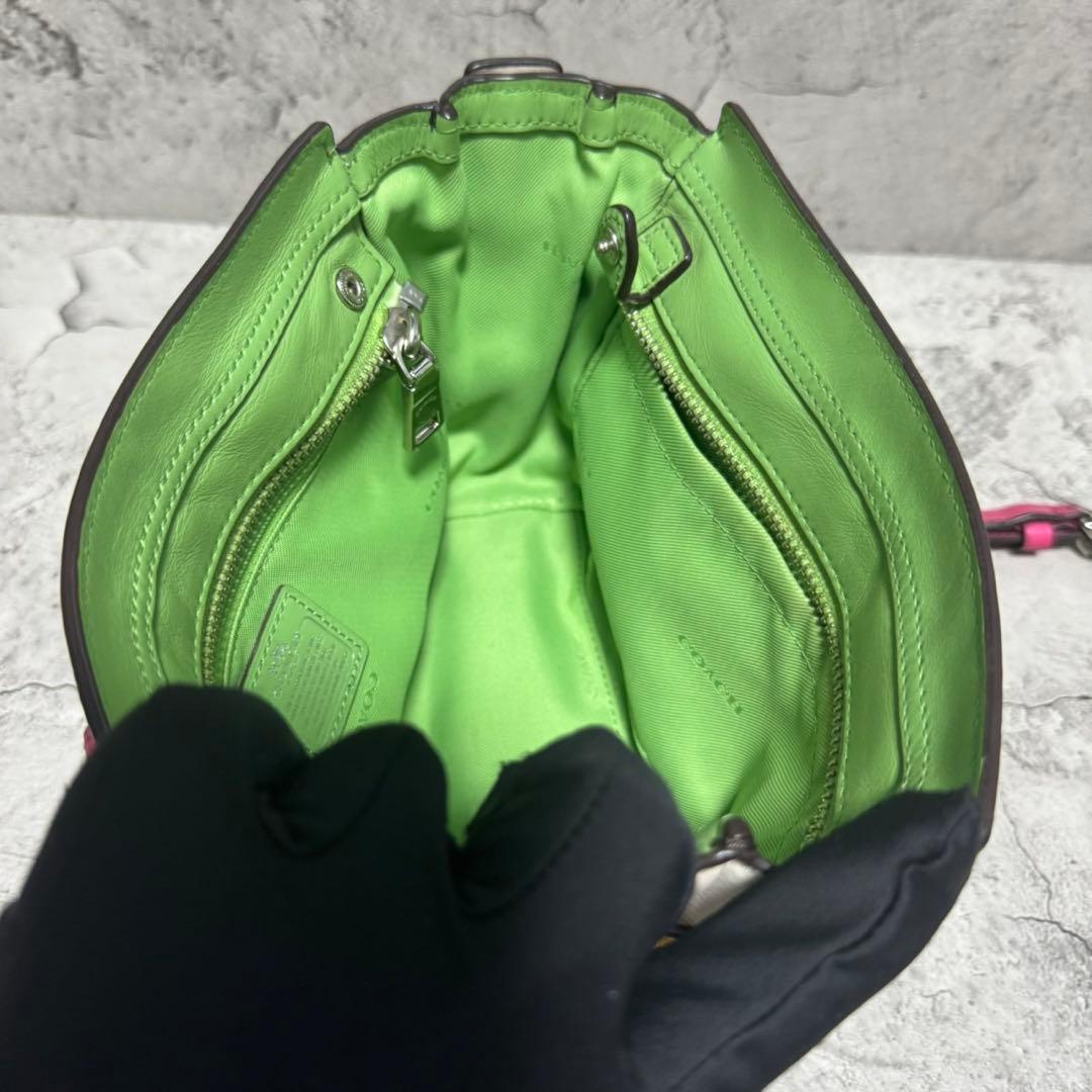 美品✨️希少 コーチ 2way ショルダーバッグ スワッガー レザー マルチカラー