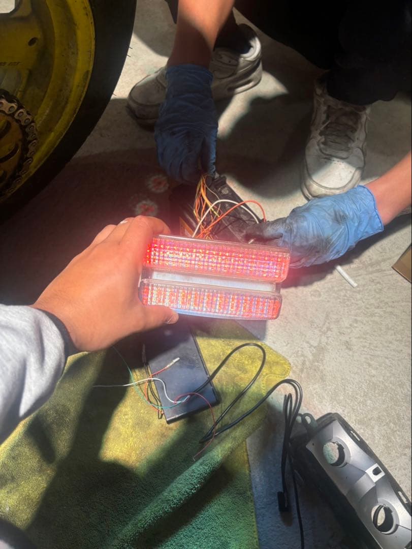 xjr400 流星テール動画アリ‼️　純正クリアテール　防水加工済み‼️ステーセット