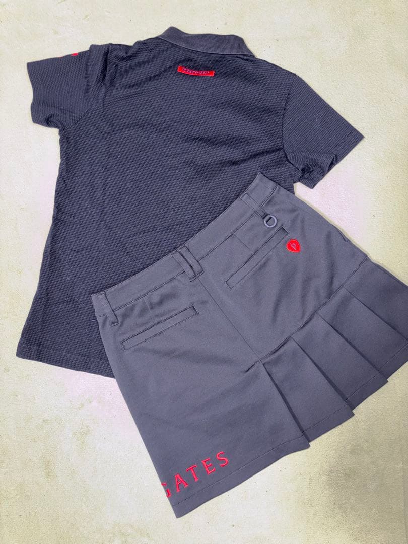 （超美品）パーリーゲイツ、メゾンロゴシリーズ、セットアップ、サイズ上0、下1