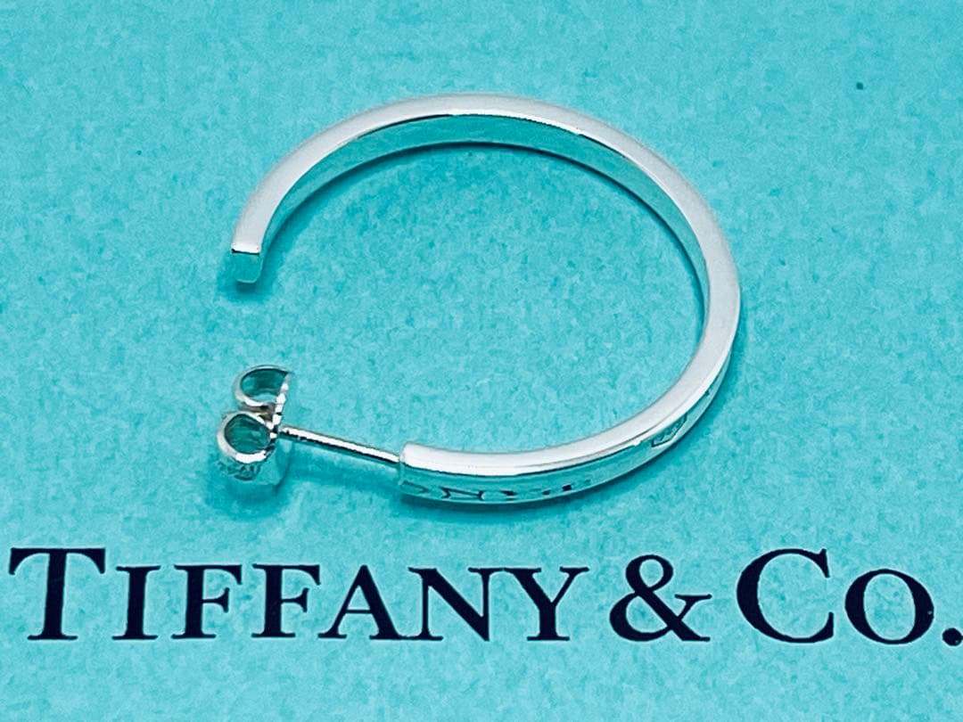 h591 超美品　ティファニー　1837 ラージ　フープ　ピアス　925 片側
