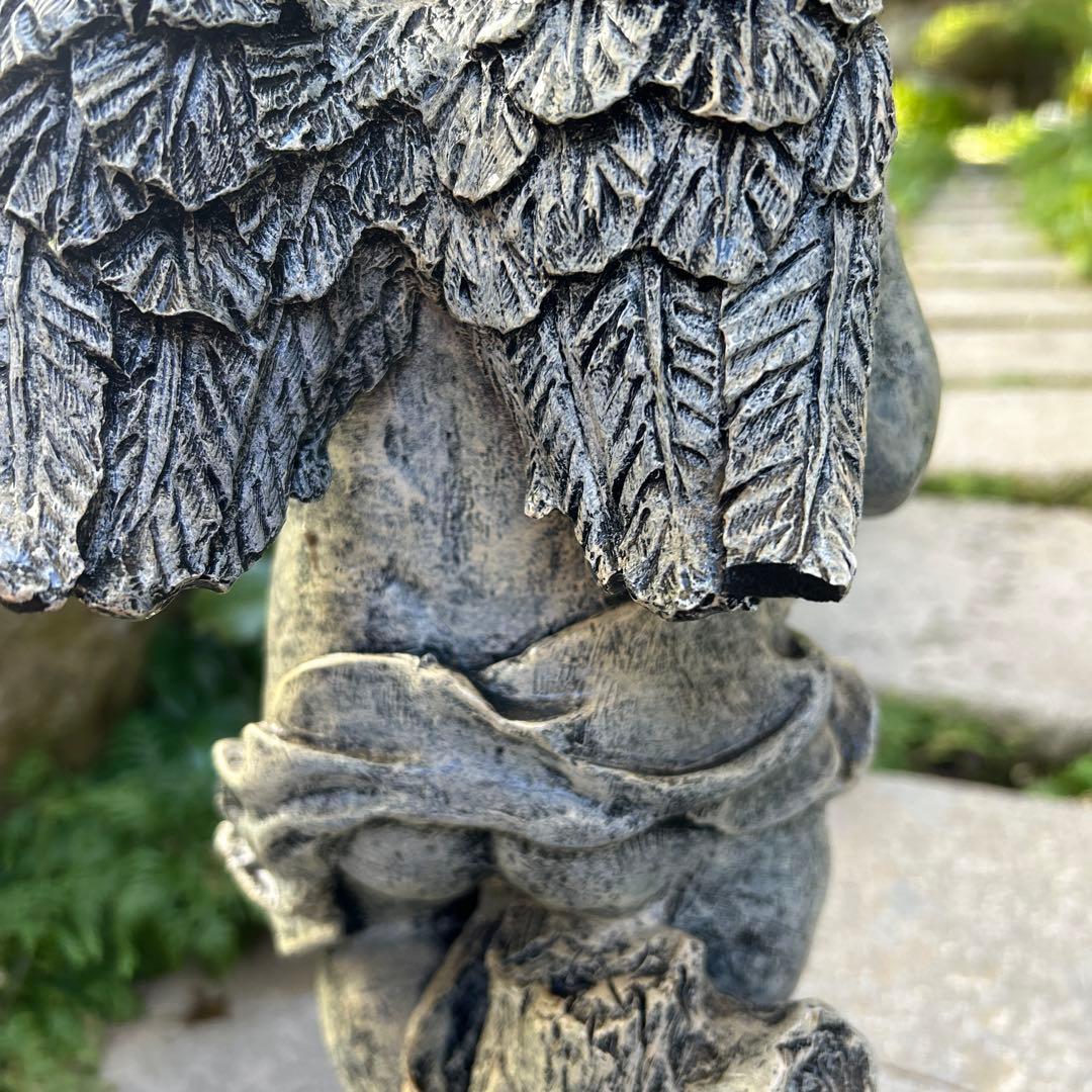 大型ガーデンオーナメント　オブジェ　元気なケルビム　新品未使用保管品