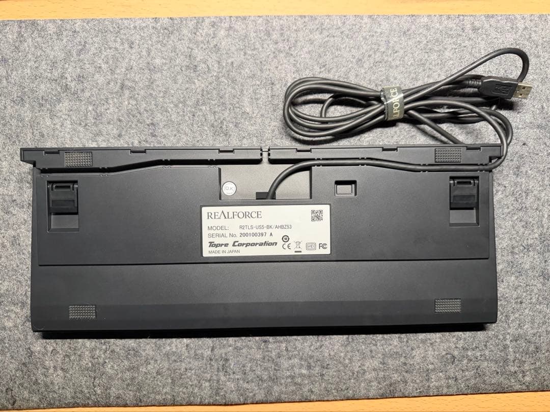 REALFORCE TKL 英字テンキーレスキーボードR2TLS-US5-BK