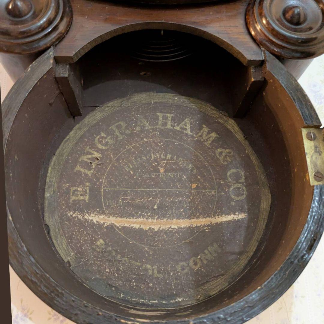 イングラハム掛時計　アンティーク掛時計　古時計　本四丸　ダルマ掛時計