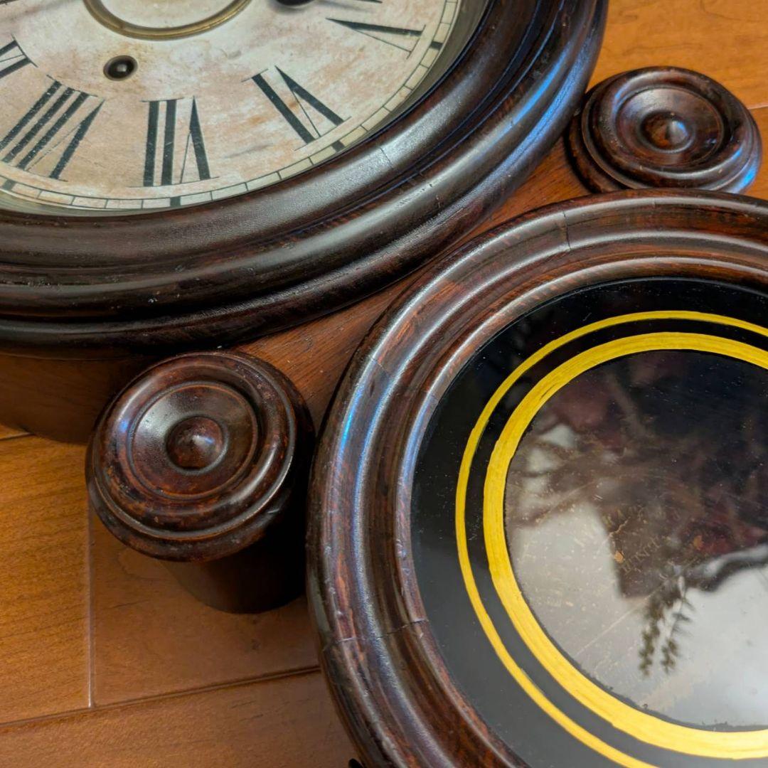 イングラハム掛時計　アンティーク掛時計　古時計　本四丸　ダルマ掛時計