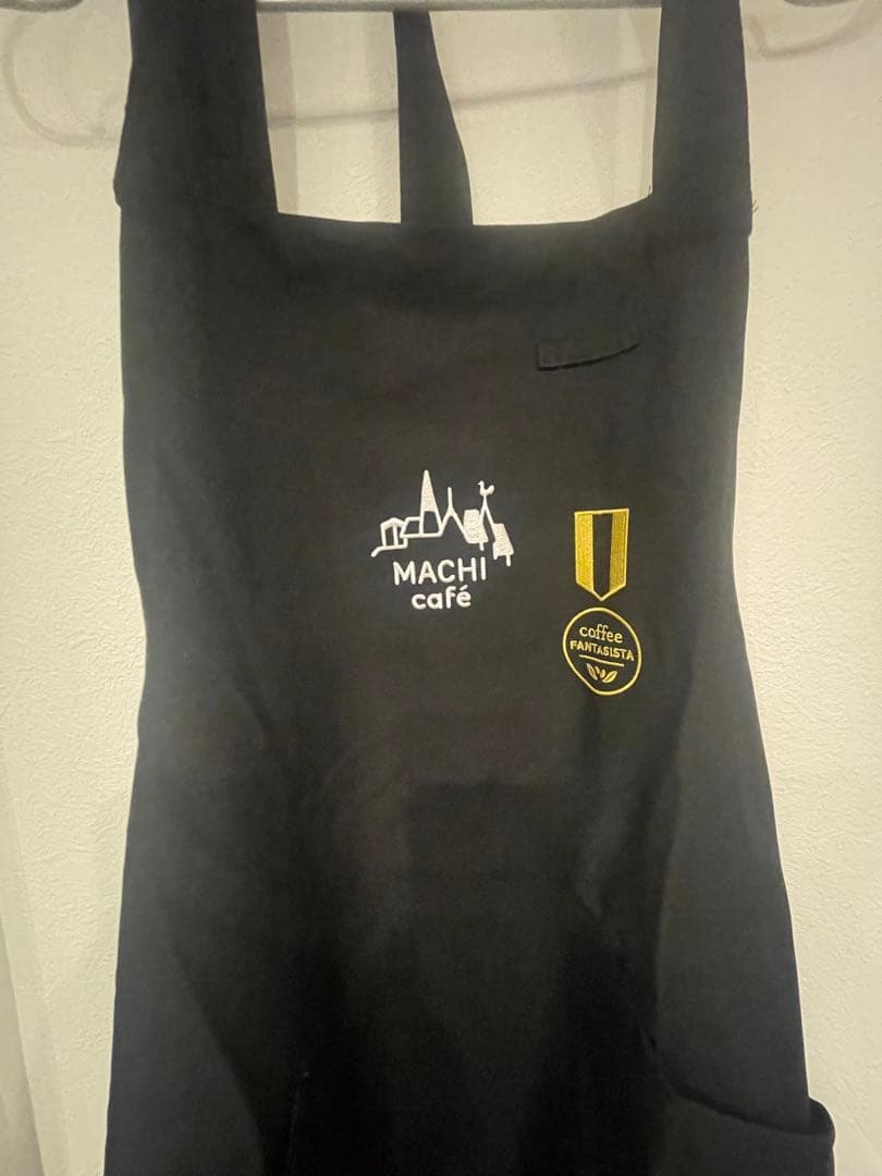 ローソン　MACHI café エプロン（黒）