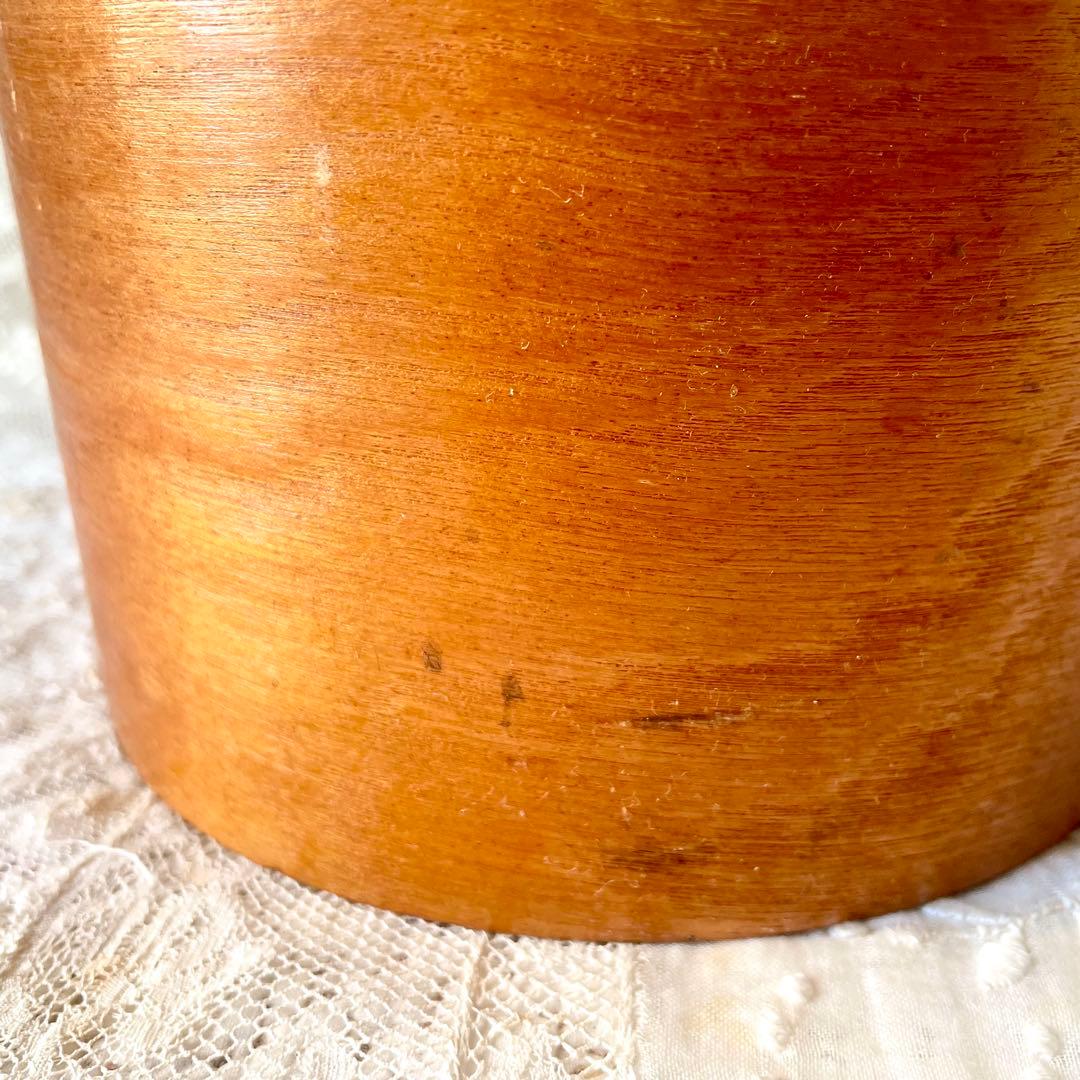 木製蓋付きビスケットジャー　キャニスター入れ持ち手ハンドルヨーロッパヴィンテージ