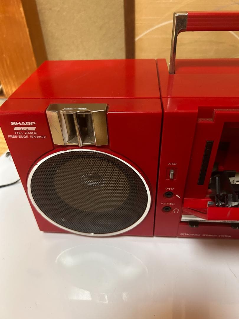 M*D様 希少　当時物　SHARP 　QT-37　 ラジカセ　ジャンク