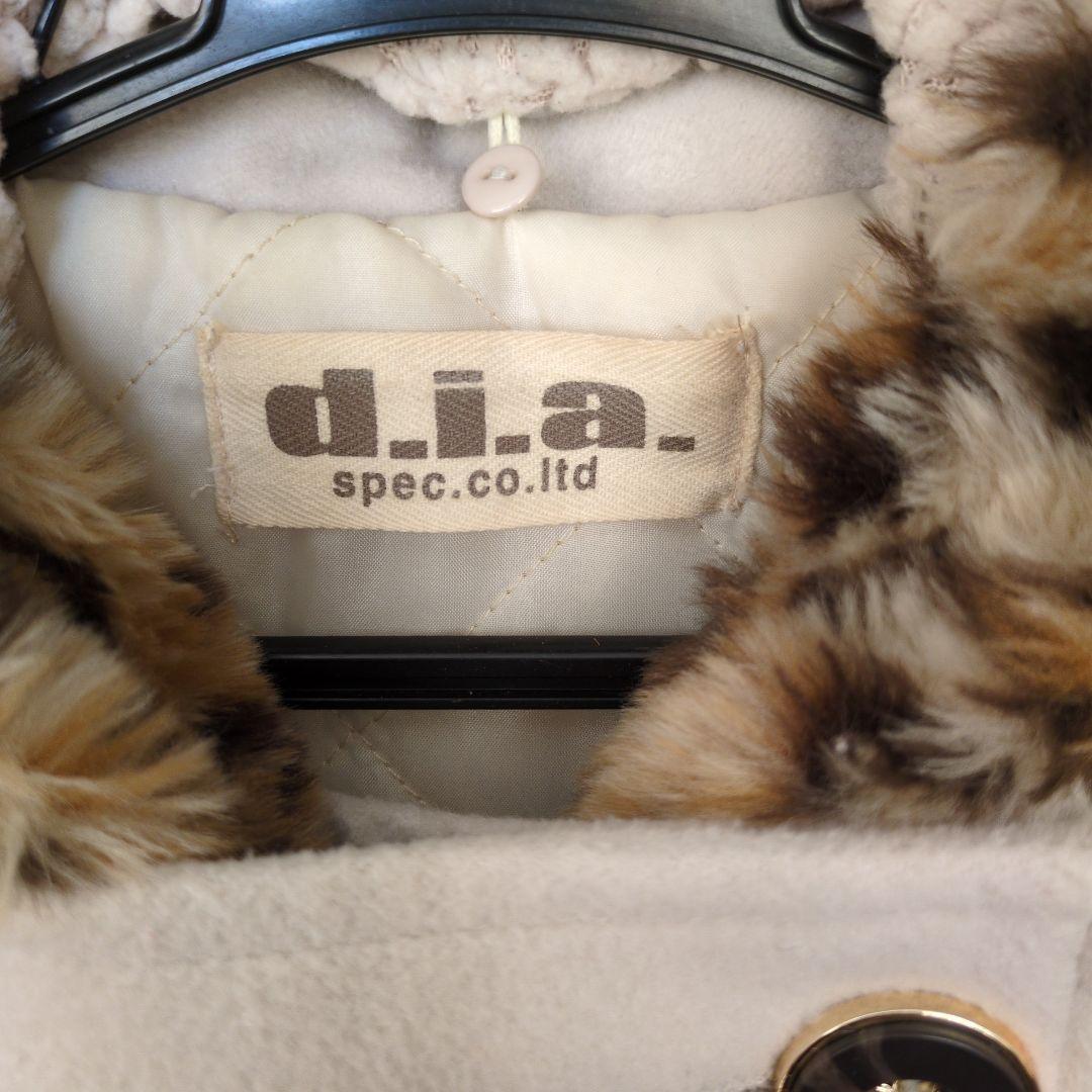 元祖【d.i.a.】 ホワイト レオパード柄ファー　ジャケット