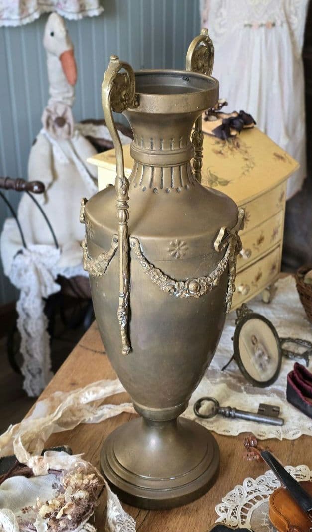 マリン　アンティーク　真鍮　フラワーベース