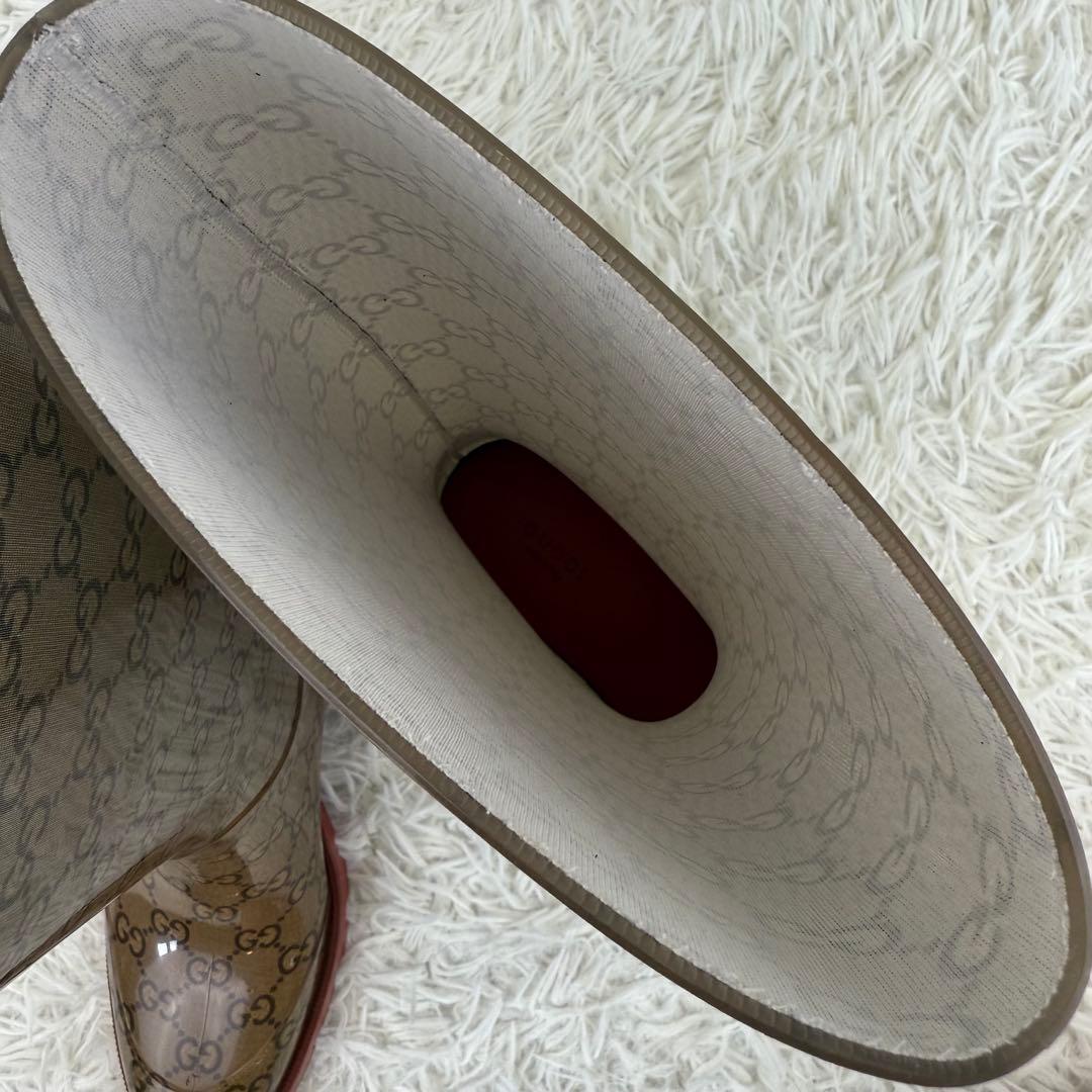専用 セール対象外品 美品 GG GUCCI グッチ レインブーツ 長靴 23㎝
