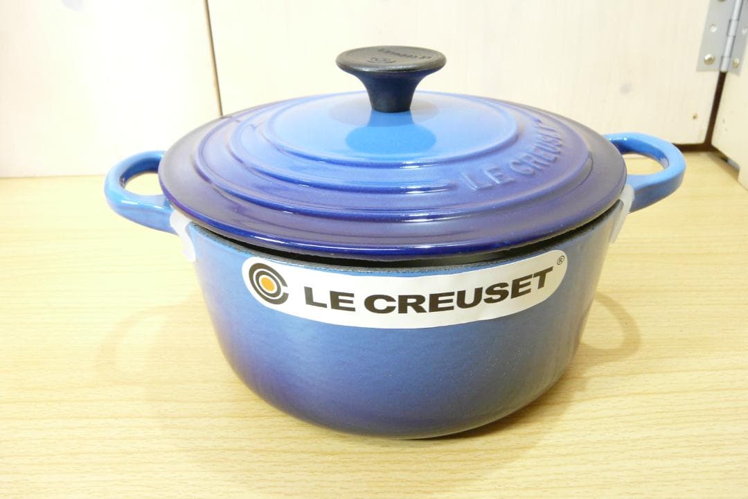 LE CREUSET ココット・ロンド 18cm アザーブルー 両手鍋