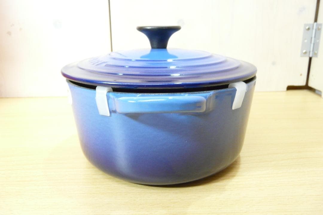 LE CREUSET ココット・ロンド 18cm アザーブルー 両手鍋