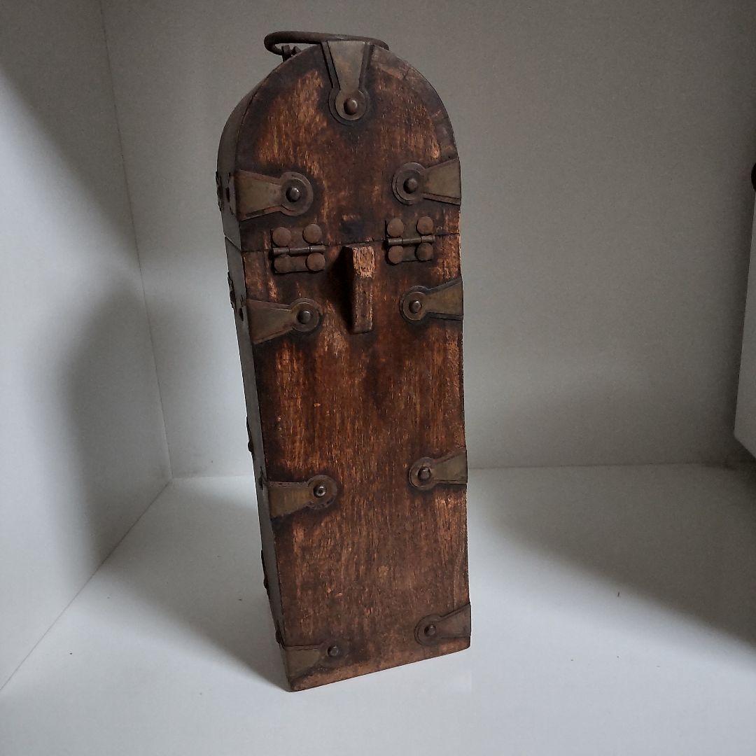 アンティーク 木製 ワイン ボックス 金具付き