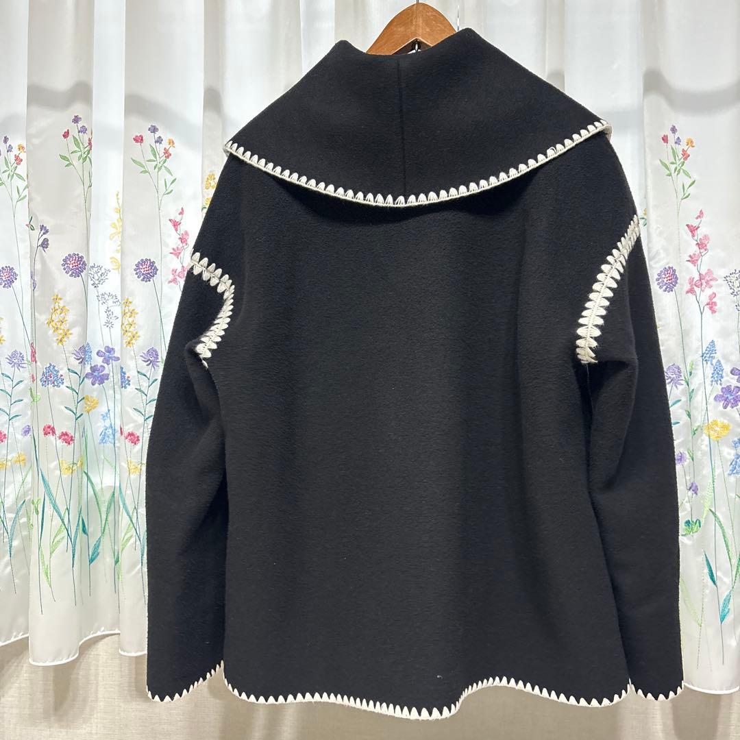 ロージーモンスター　ハマグリ　コート　ウール　ブラック　黒