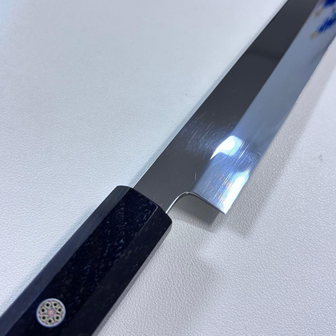 270mm 柳刃包丁 鏡面　黒檀八角柄 刺身包丁 「全鋼」•