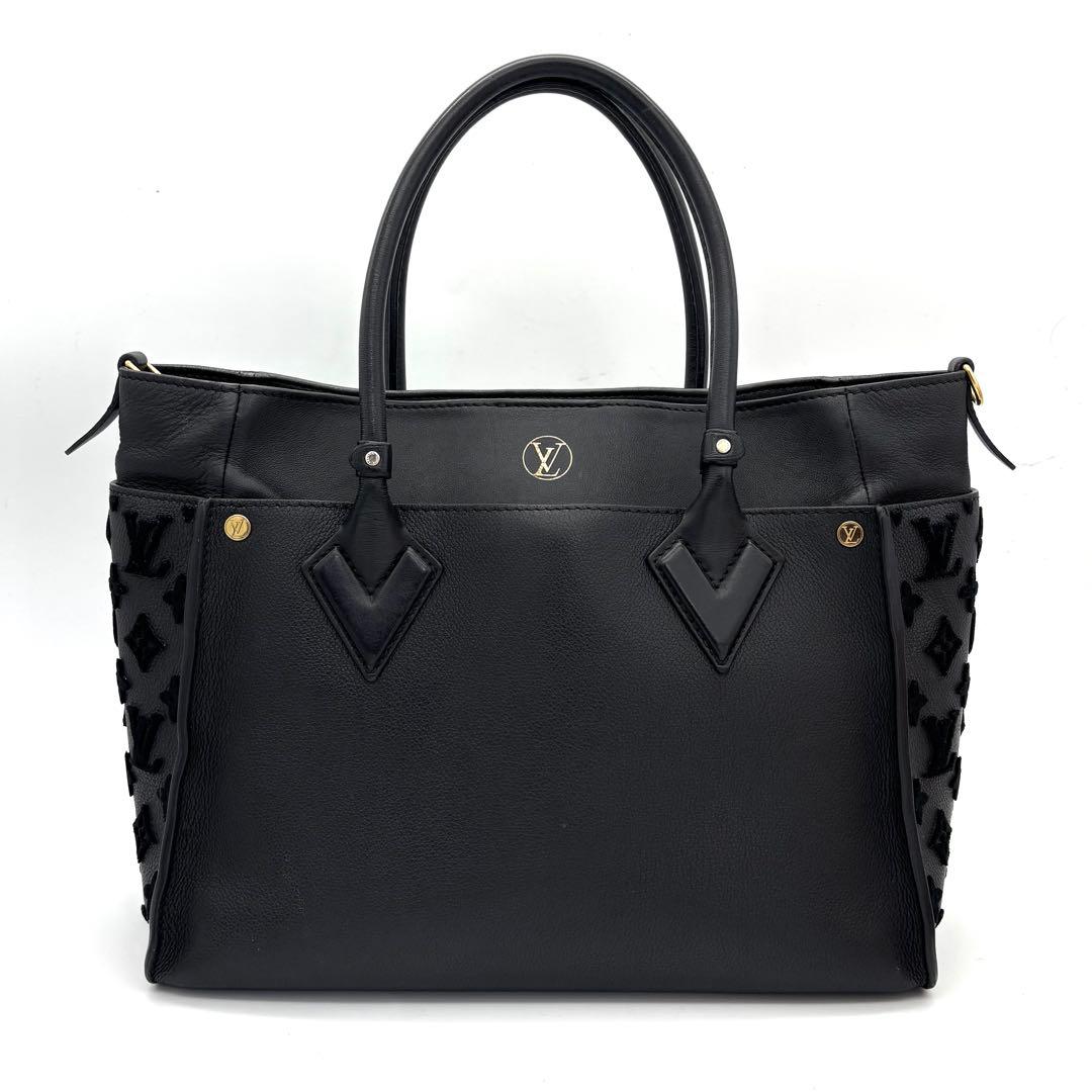 ルイヴィトン オンマイサイド MM モノグラム タフタージュ ブラック バッグ