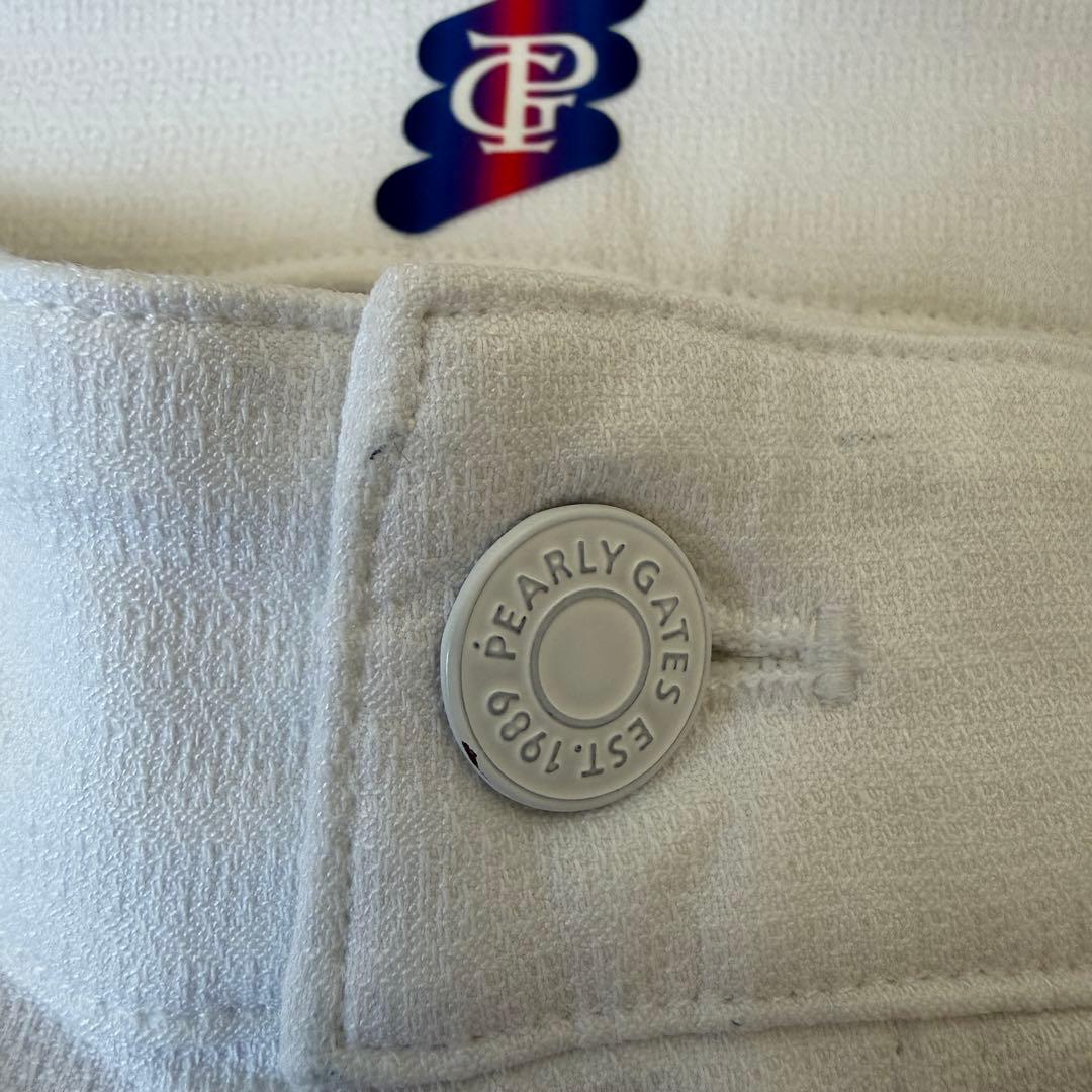 現行モデル　パーリーゲイツ　パンツ　白　M〜L相当 コットン素材　ホワイト　4