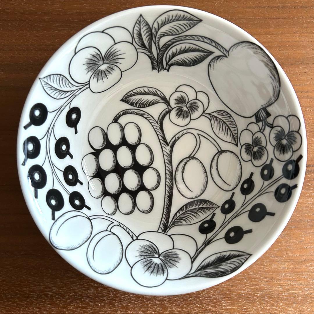 アラビア ブラックパラティッシ ボウル 旧ロゴ