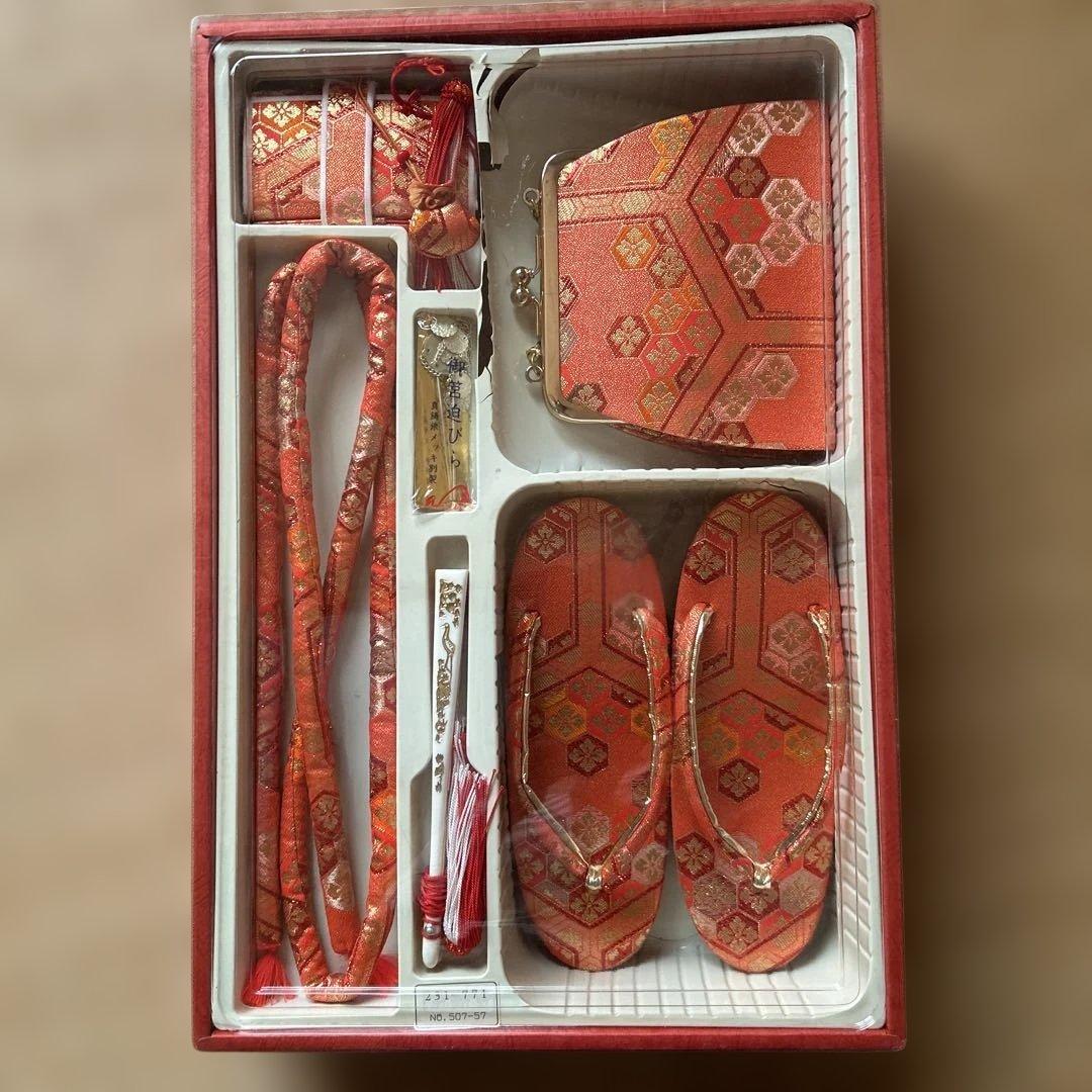 紫　七五三　7歳　女の子　セット　一式　絞り風　鹿の子　ポリエステル