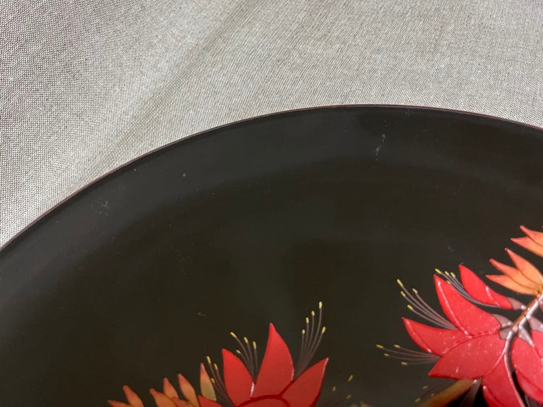 沖縄漆器　べんぼう 紅房 漆大皿