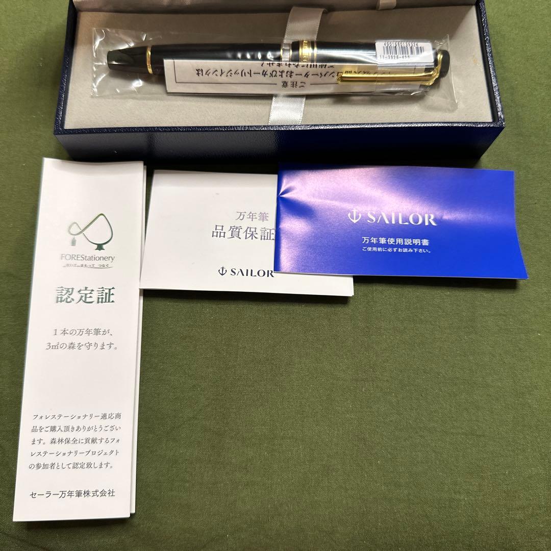 極美品　SAILOR セーラー プロフェッショナルギアレアロ ブラック万年筆