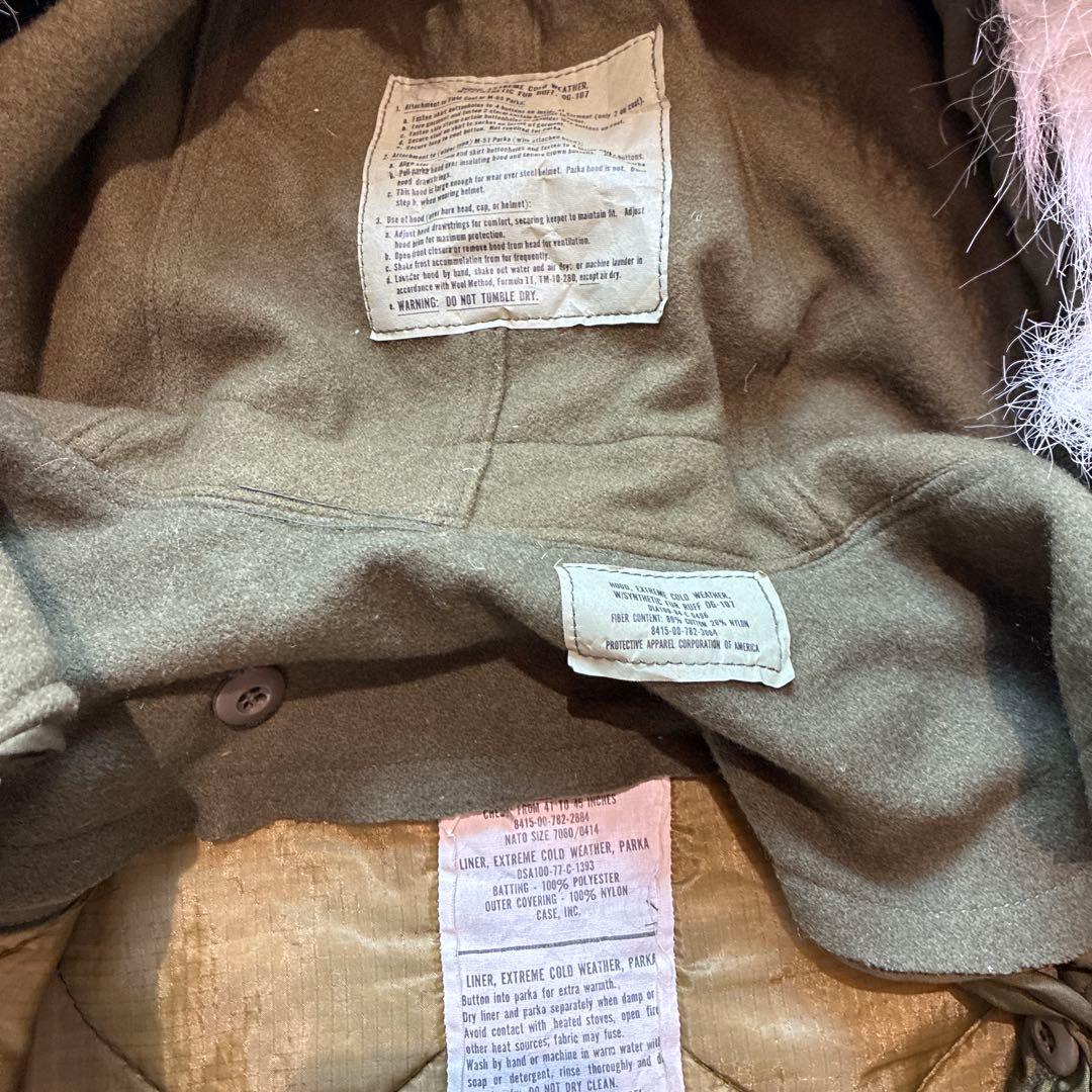 1980'sUS ARMYM-65 fishtail parkaフルセットL