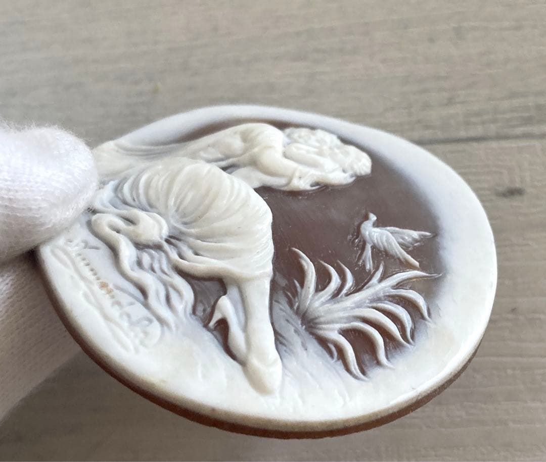 カメオ　シェル　ルース　母親と子供