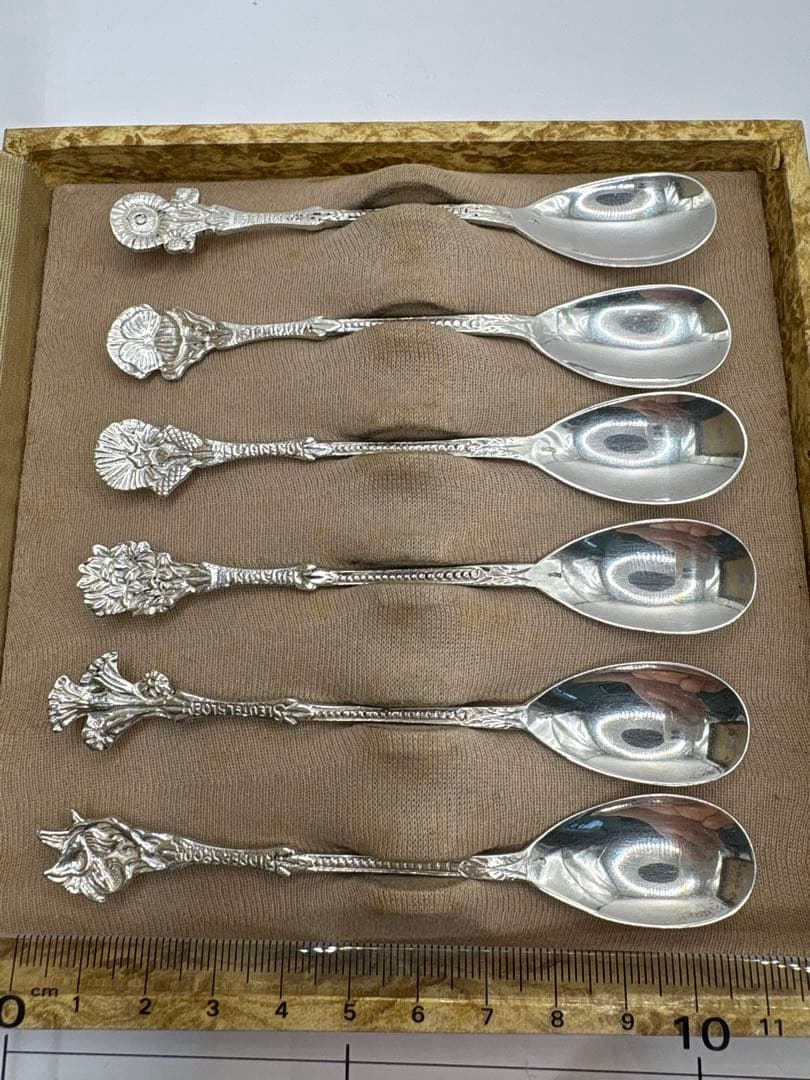 【最終お値下げ】 ヴィンテージフラワーモチーフシルバープレートスプーン6本セット