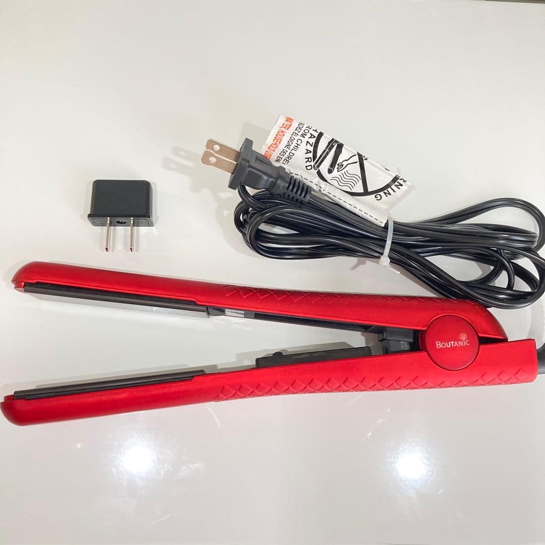 ★BOUTANIC ボタニック　ヘアアイロン （赤、レッド）★