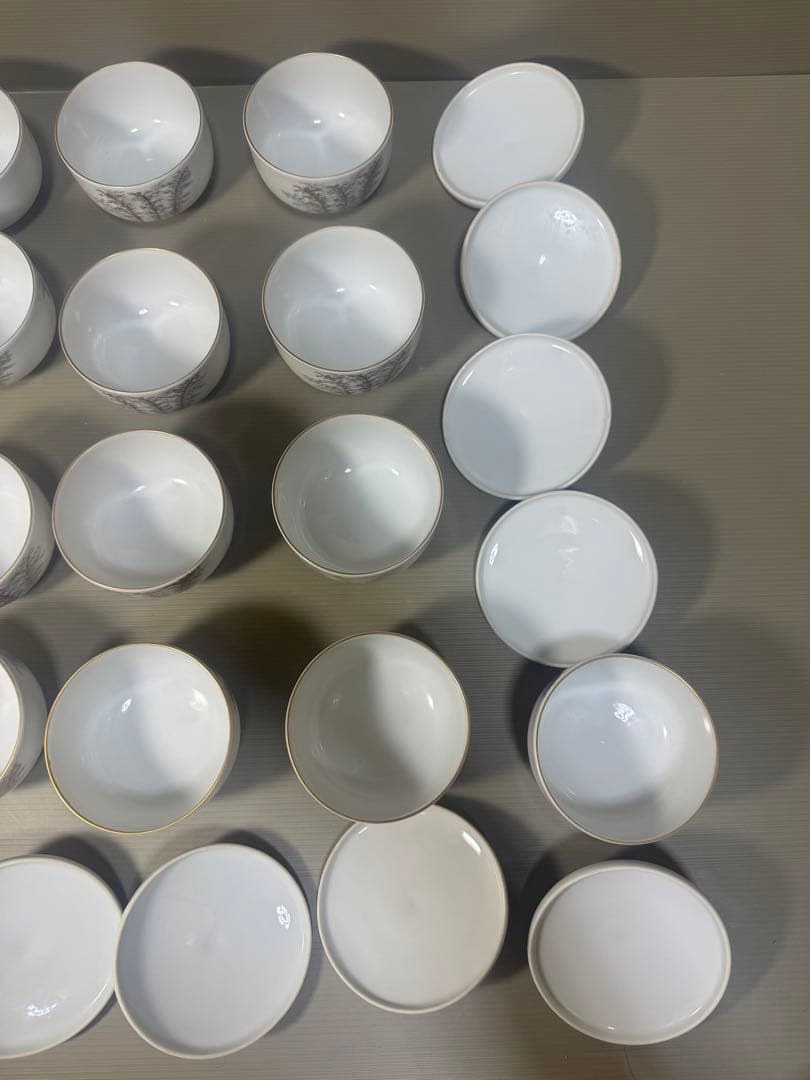 2301 深川製磁　茶器セット　急須2客　湯呑蓋付13客