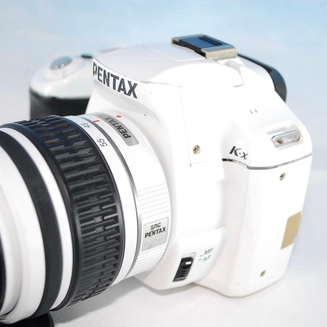 ❤️PENTAX K-x ❤️ホワイト レンズキット リチウム電池付 動作確認済✨