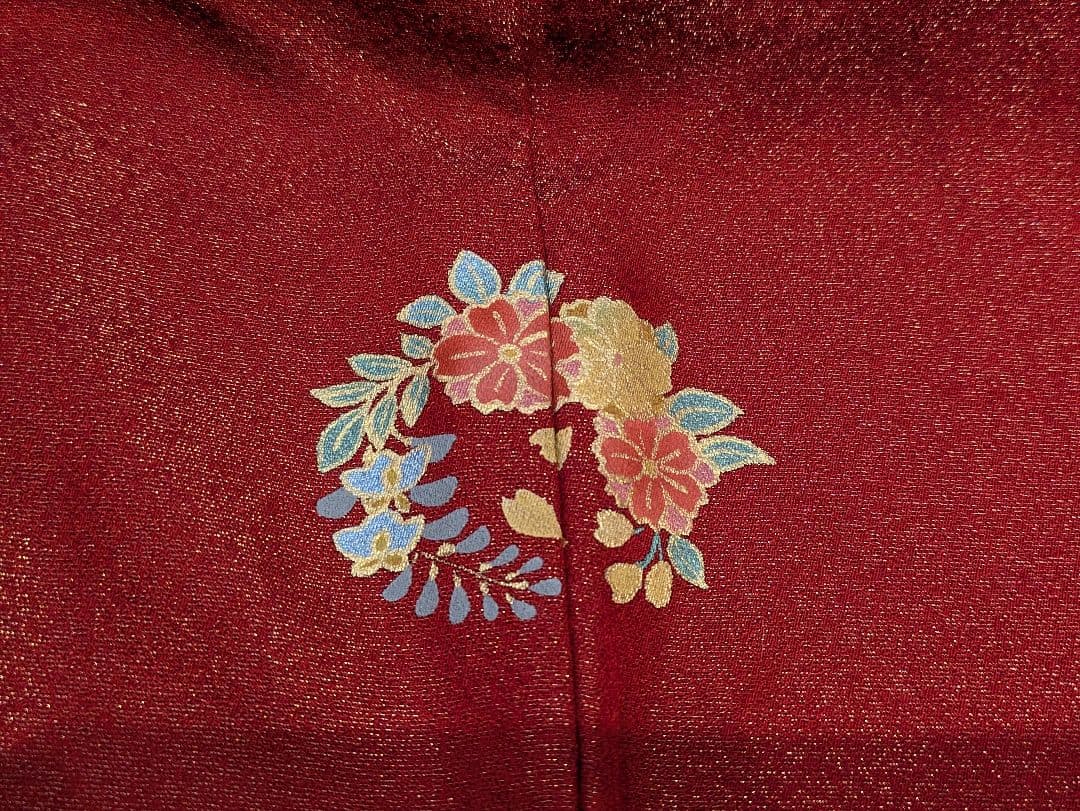 振袖フルセット 身丈165裄68.5 豪華振袖 金通し 赤 黒 逸品 成人式