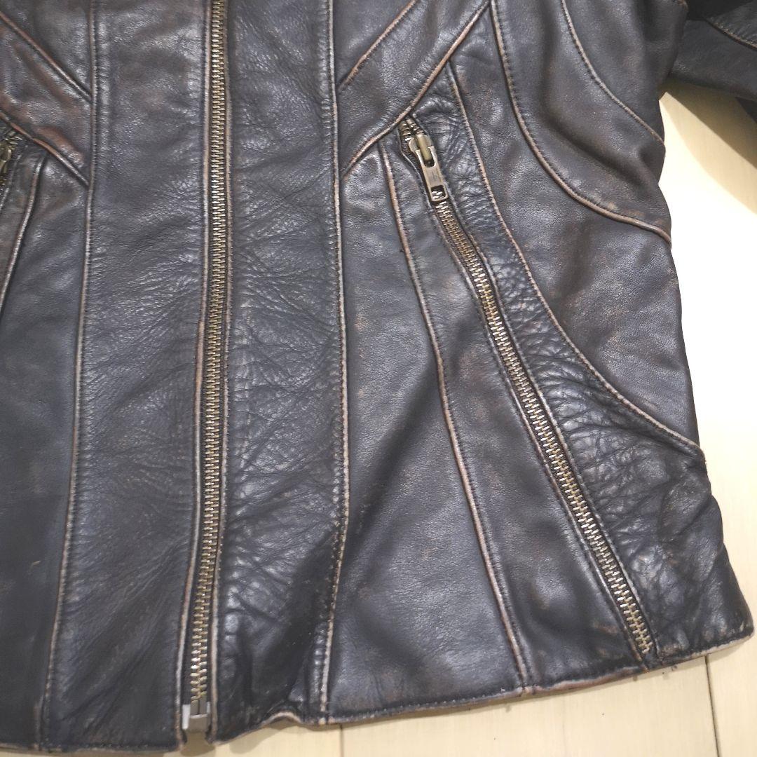 リーバイス レザージャケット シングルライダース Ｍ ヴィンテージ加工 激レア品