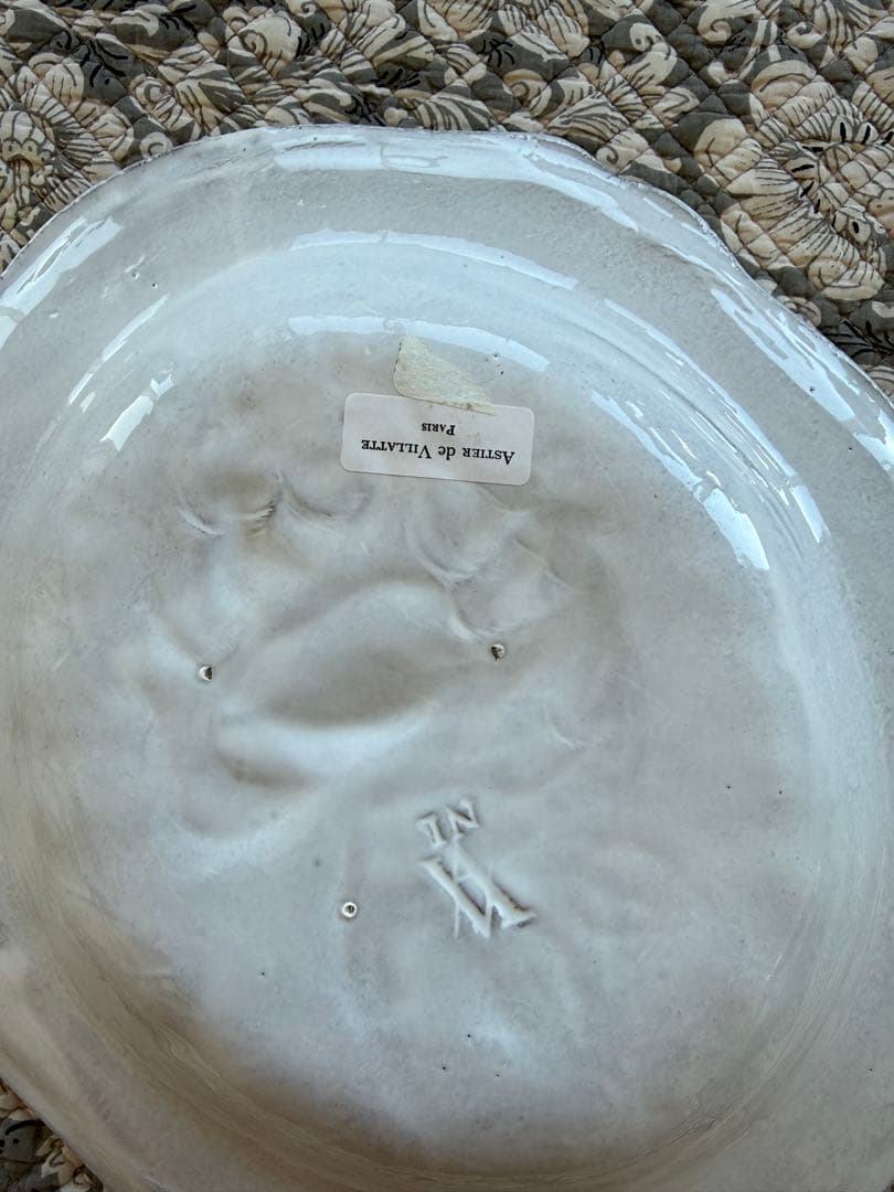 アスティエAstier de Villatte フルール薔薇柄スーププレート