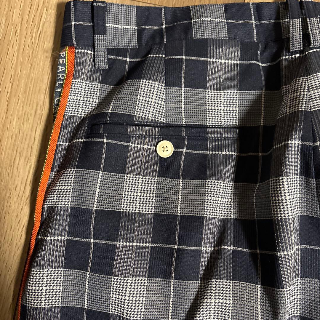 【美品】PEARY GATES ネイビー系チェックパンツ