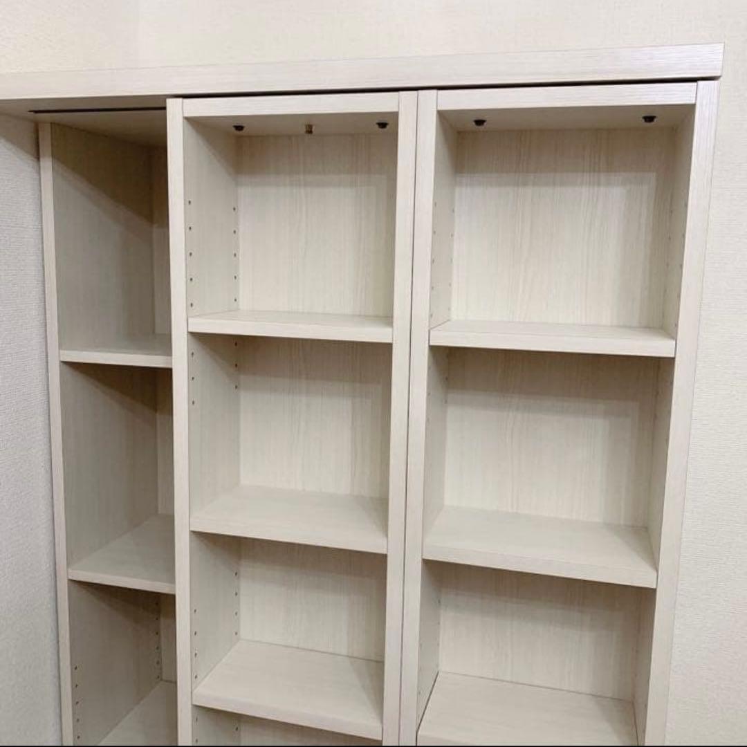 家財便&送料込　NITORI　スライド開閉式本棚　ニトリ