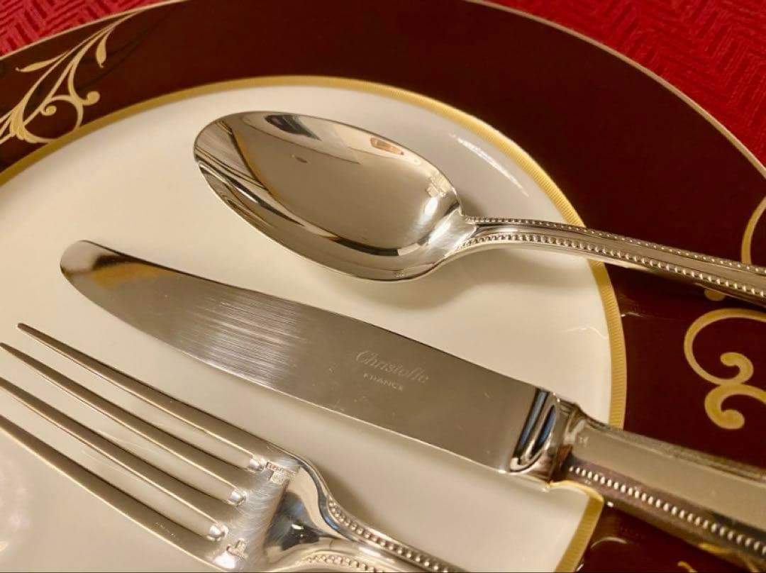 【にゃこもこさま専用商品】クリストフル パール カトラリーセット