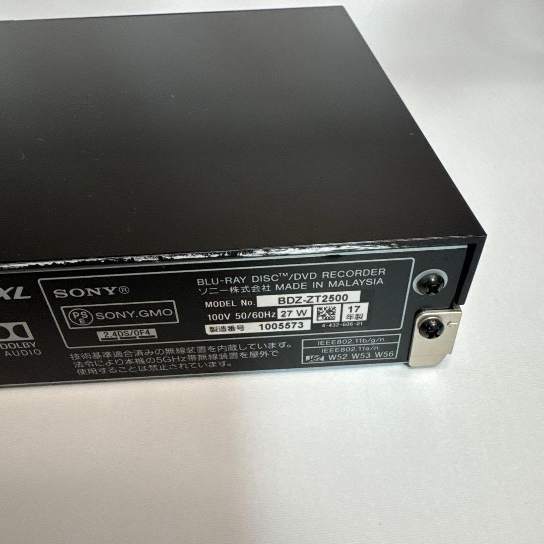 SONY　ブルーレイレコーダー　BDZ-ZT2500