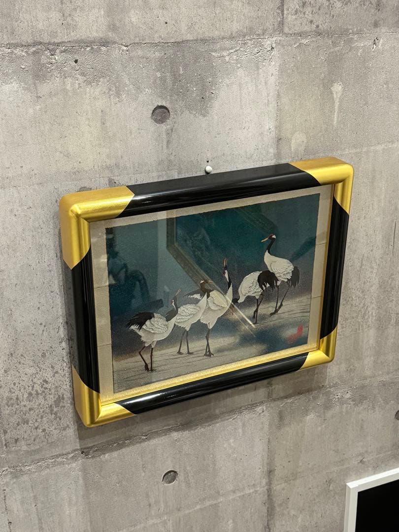 (18) 十二代 藤林徳扇『鶴寿之宴』伝統工芸作家 正絹 シルク 苑寿織匠 美術