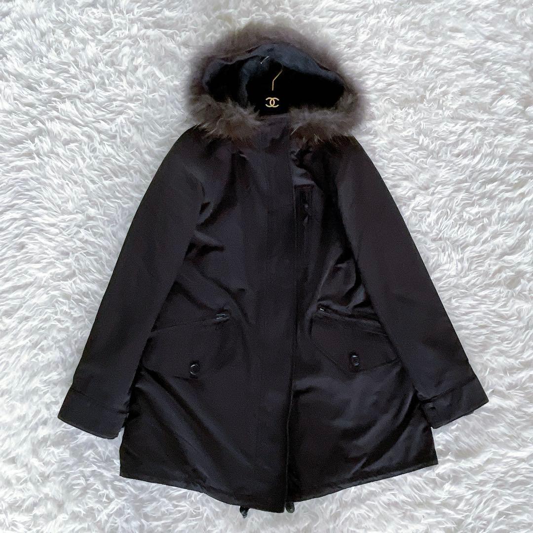 美品✨希少【23区】4way ダウンライナー モッズコート ファーフード 黒40