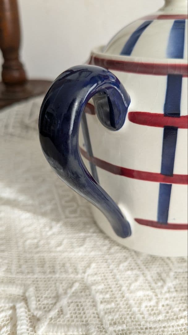 クレイユモントロー HBCM バスク柄 Bearn シュガーポット フランス