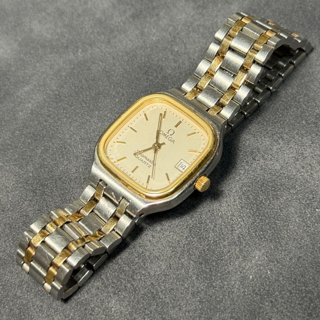 オメガ シーマスター スクエア レディース コンビカラー クォーツ 電池交換済み