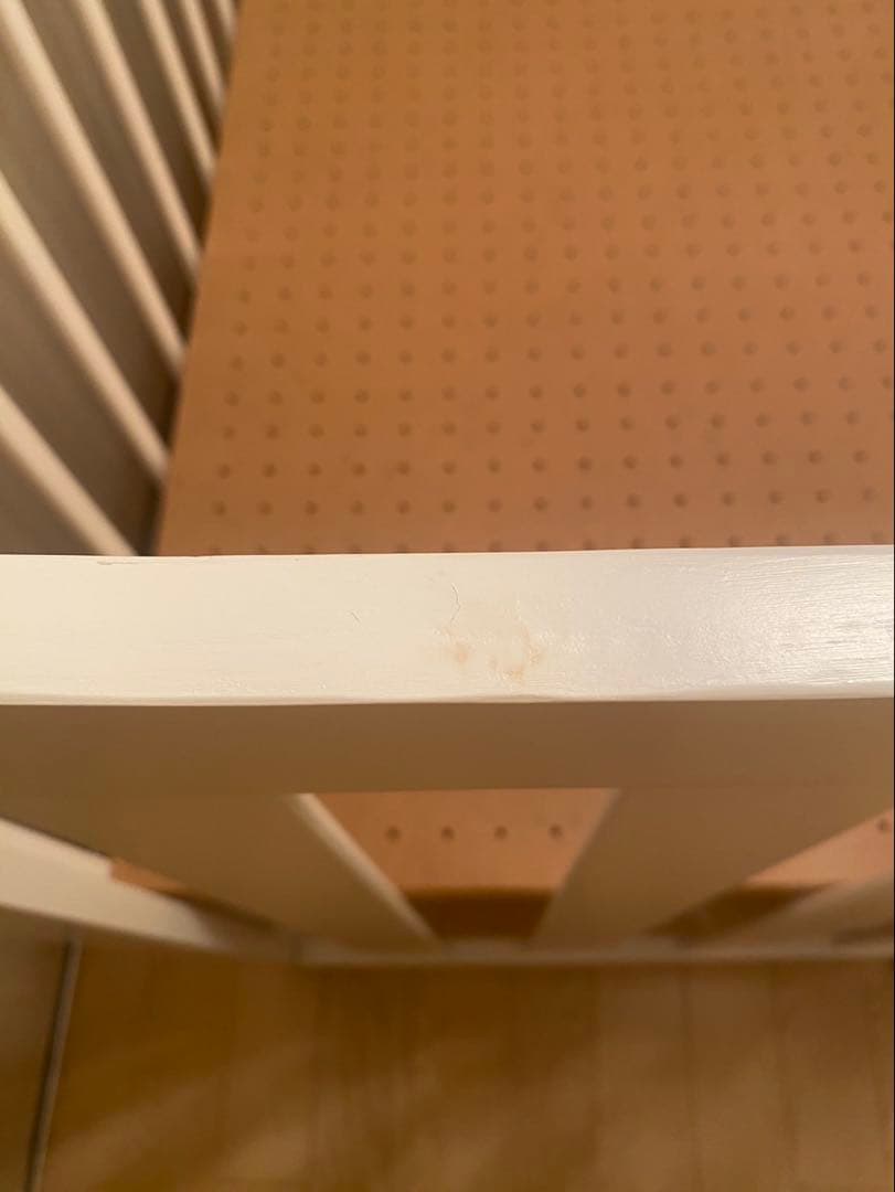 ベビーベッド　ホワイト　木製