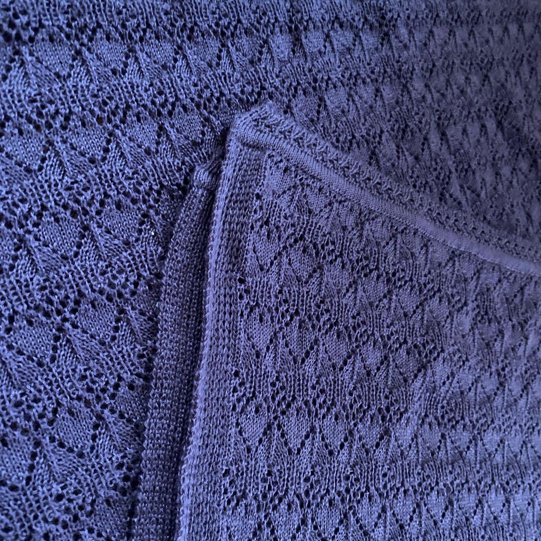 テビロン　膝掛け　紫色