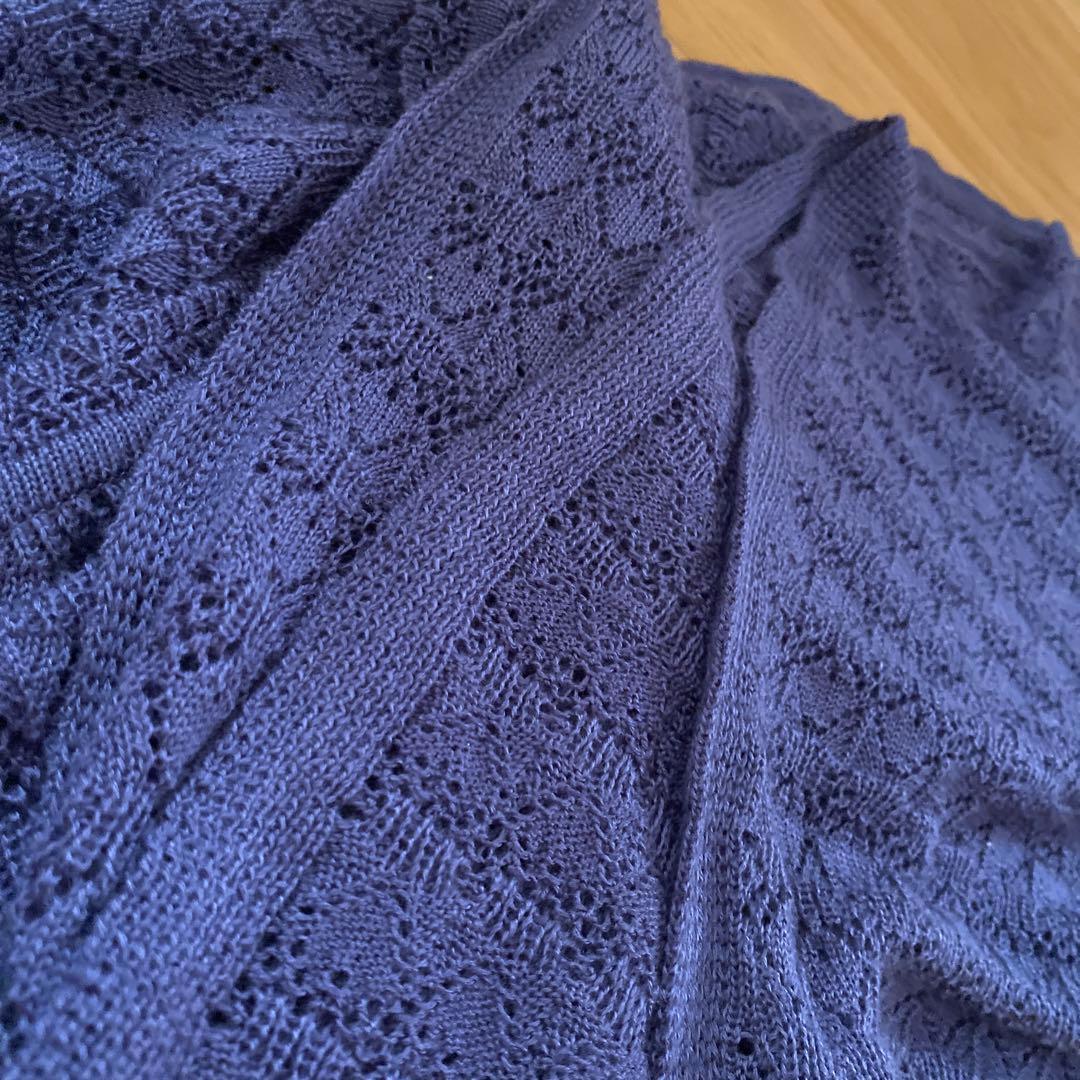 テビロン　膝掛け　紫色