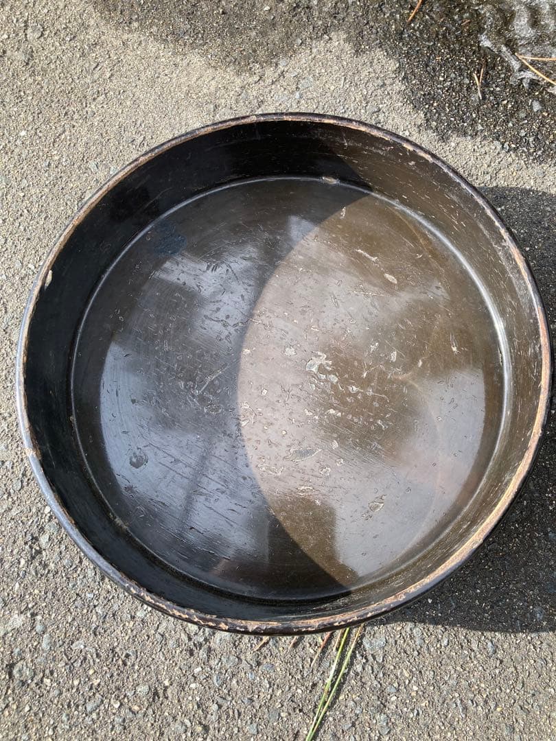 アイヌ　シントコ　行器　漆工 北海道　木製漆塗